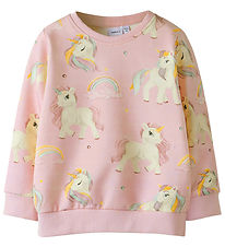 Name It Sweatshirt - NmfDarlinga - Ballerina m. Enhörning