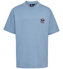 Hummel T-shirt - hmlLös - Bleknad Denim