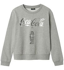LMTD Peysa - NlfSusi CocaCola - Grey Melange