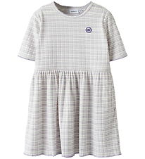 Name It Klänning - NmfFiona - Bright White/Ränder