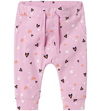 Name It Hosen - NbfVandora - Pastel Lavender/Hearts