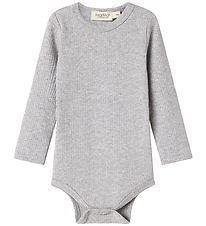 MarMar Body l/ä - Rib - Modal - Light Grey Melange