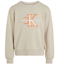 Calvin Klein Sweatshirt - Outlined Mono - Chateau Grey