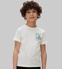 Calvin Klein T-paita - Rinta Surf Graafinen - Bright White