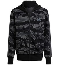 adidas Performance Cardigan - J CAMO FZ HD - Black/GREFIV