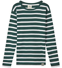 Mads Nørgaard Blouse - Tobino - Pine Grove/White/Verdant Green