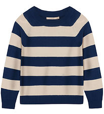 Fliink Blouse - Knitted - Favo - Insignia Blue/Sandshell
