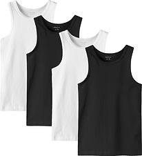 Name It Unterhemd - Noos - NkmTank - 4er-Pack - Black/w/2 x Brig
