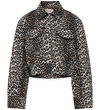 Kids Only Jeansjacke - KogSandra - Lumi Printed - Schwarz/Leo
