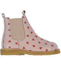 Angulus Stiefel - Klassisch Chelsea - Rose m. Rote Herzen