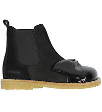 Angulus Stiefel - Chelsea - Schwarz m. Schleife