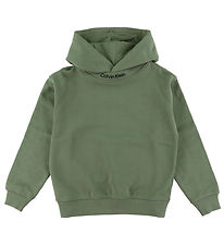 Calvin Klein Kapuzenpullover - Gesticktes Logo am Hals - Dusty O