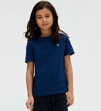 Calvin Klein T-Shirt - Mono Mini Abzeichen - Blue Jeans