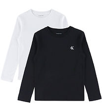 Calvin Klein Bluse - 2er-Pack - Brust Mono - Ck Black/Bright Whi