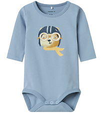 Name It Bodysuit l/s - NbmKopilot - Dusty Blue