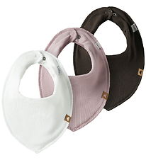 Name It Bib - 3-Pack - Rib - NbfYvettekoy - Cloud Dancer/Cage