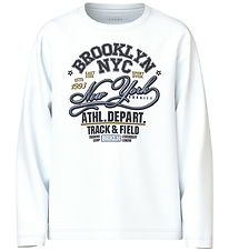 Name It Blouse - Loose - NkmVagno - Bright White/Track Field