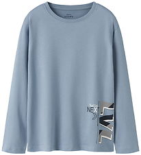 Name It Blouse - Loose - NkmVagno - Dusty Blue/LVL
