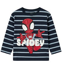 Name It Bluse - NmmJosue - Spider-Man - Navy Blazer/Dusty Blue