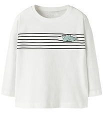 Name It Blouse - NmmVagno - Bright White/Croco lines