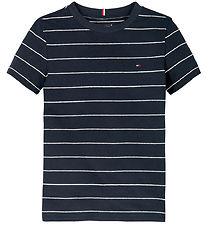 Tommy Hilfiger T-Shirt - YD Cotton Leinen - Dark Nacht Navy Stre