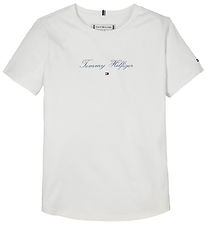 Tommy Hilfiger T-Shirt - Schriftzug Slim - Weiß