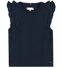 T-Shirt Tommy Hilfiger - Broderie Anglaise - Dark Nuit Marine