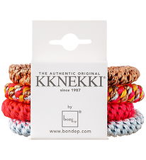 Kknekki Haargummis - 4er-Pack - Blau/Beige/Pink/Gelb