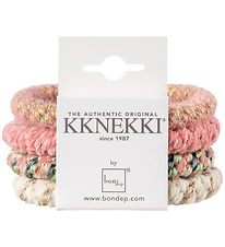 Kknekki Haargummis - 4er-Pack - Pink/Weiß/Grün/Blau