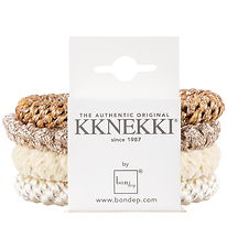 Kknekki Haargummis - 4er-Pack - Braun/Beige/Weiß