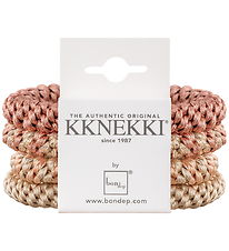 Kknekki Haargummis - 4er-Pack - Pink/Beige