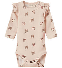 Lil' Atelier Bodysuit l/s - Rib - NbfGavo - Silver Peony/Bow