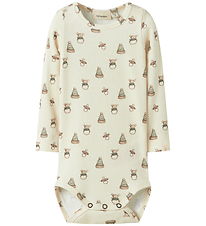Lil' Atelier Bodysuit l/s - Rib - NbnGavo - Turtledove/Toy