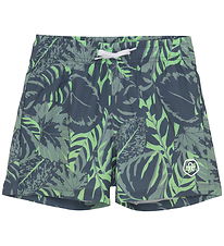 Color Kids Badeshorts - AOP - Eisberg Green