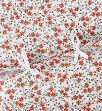 Nørgaard Madsens Bedding - Baby - White w. Red Flowers