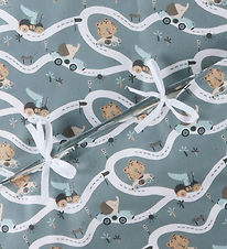 Nørgaard Madsens Bedding - Baby - Grey w. Cars on Winding Roads