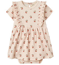 Lil' Atelier Kleid - Rib - NbfLavo - Silber Peony