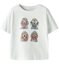 Name It T-Shirt - NmmVoto - Bright White/4 Hunde