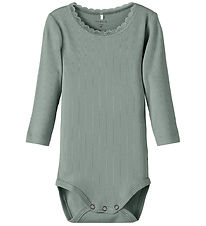 Name It Body l/ä - Rib - NkfKab - Slate Grau