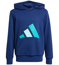 adidas Performance Hoodie - J BL FT HD 280 - DKBLUE/PURTEA/H