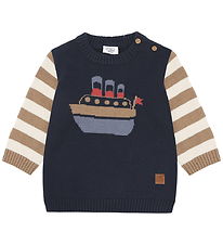 Hust and Claire Blouse - Knitted - Pilou Boat - Blues