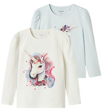Name It Blouse - NmfKrulle - 2-Pack - Country Air/Cloud Dancer