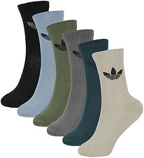 adidas Originals Sokkar - TR Crew S - 6 Pakki - Drapplitað/Grænt