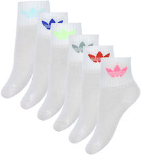 adidas Originals Sokkar - 6 Pakki - Hvítt