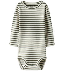Name It Bodysuit l/s - Noos - Rib - NbnBani - Dusty Olive
