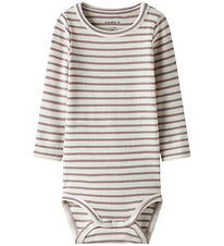 Name It Bodysuit l/s - Noos - Rib - NbnBani - Elderberry
