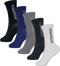 Jack & Jones Socken - JacJay - 5er-Pack - Phantom/White