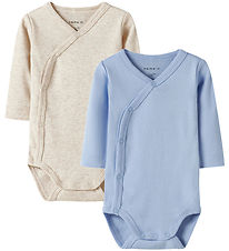 Name It Wickel Bodys l/ä - Noos - NbnBody - 2er-Pack - Chambray