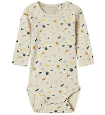 Name It Bodysuit l/s - NbfKoral - Peyote Melange