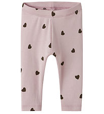 Name It Leggings - NbfkHeart - Burnished Lilac